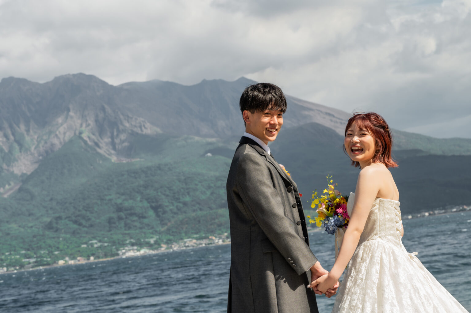 大人気☆桜島と海でロケーション撮影♪