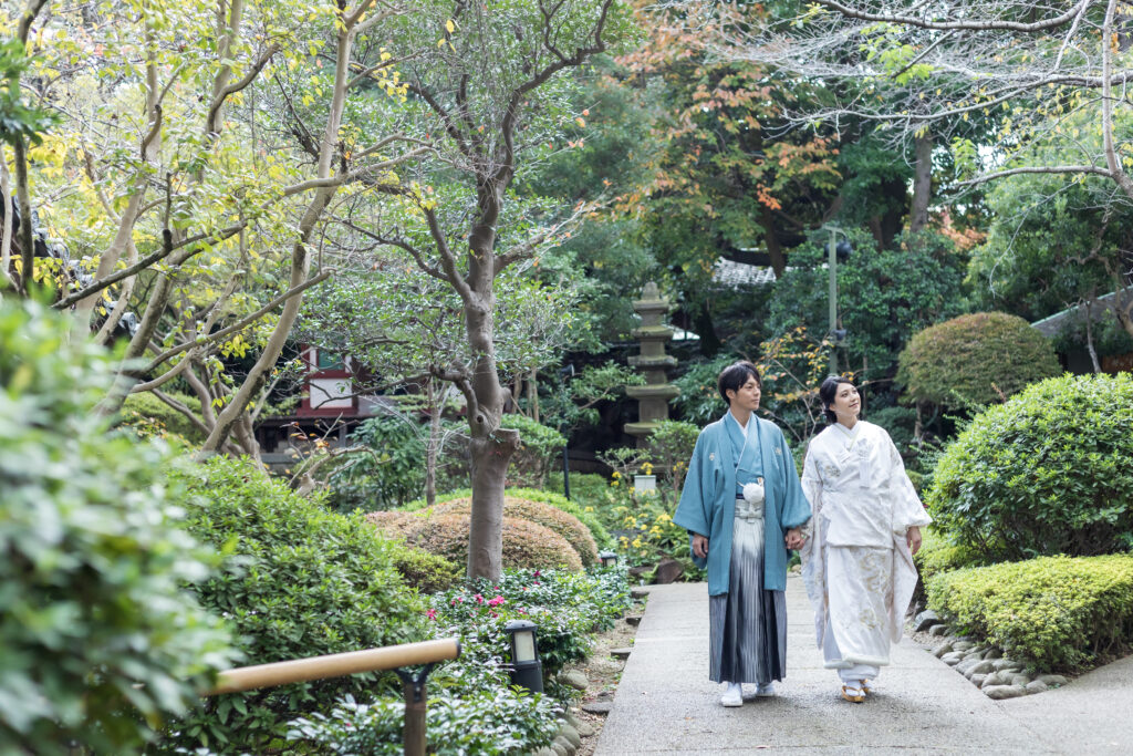 【和装】日本庭園＆貴賓館の和装フォトウエディング！