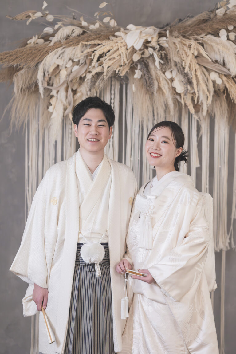 白無垢と白紋付で残す、おふたりらしい和装フォト