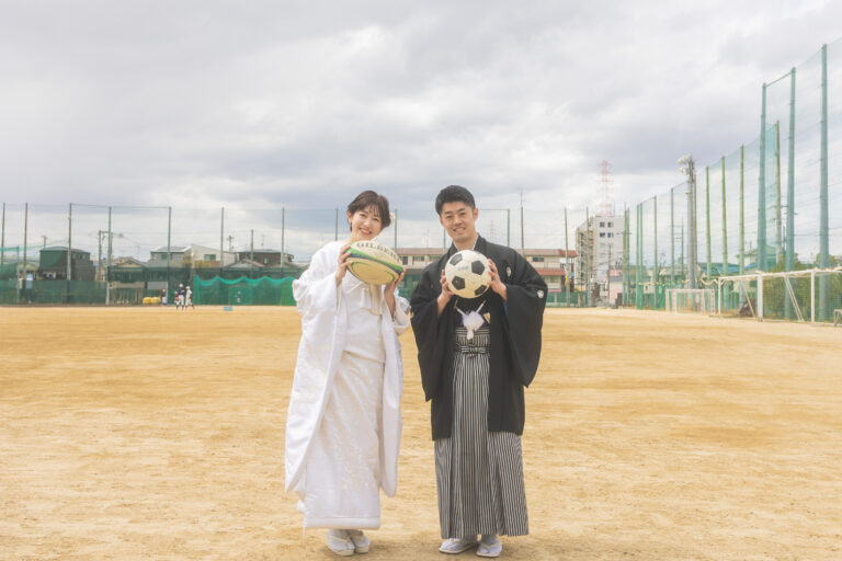 おふたりが出会った「2年6組」で。高校ロケーションフォト