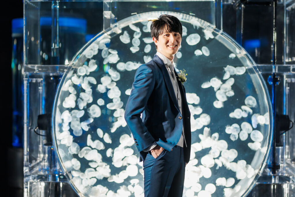 ドレス×水族館　　幻想的な世界