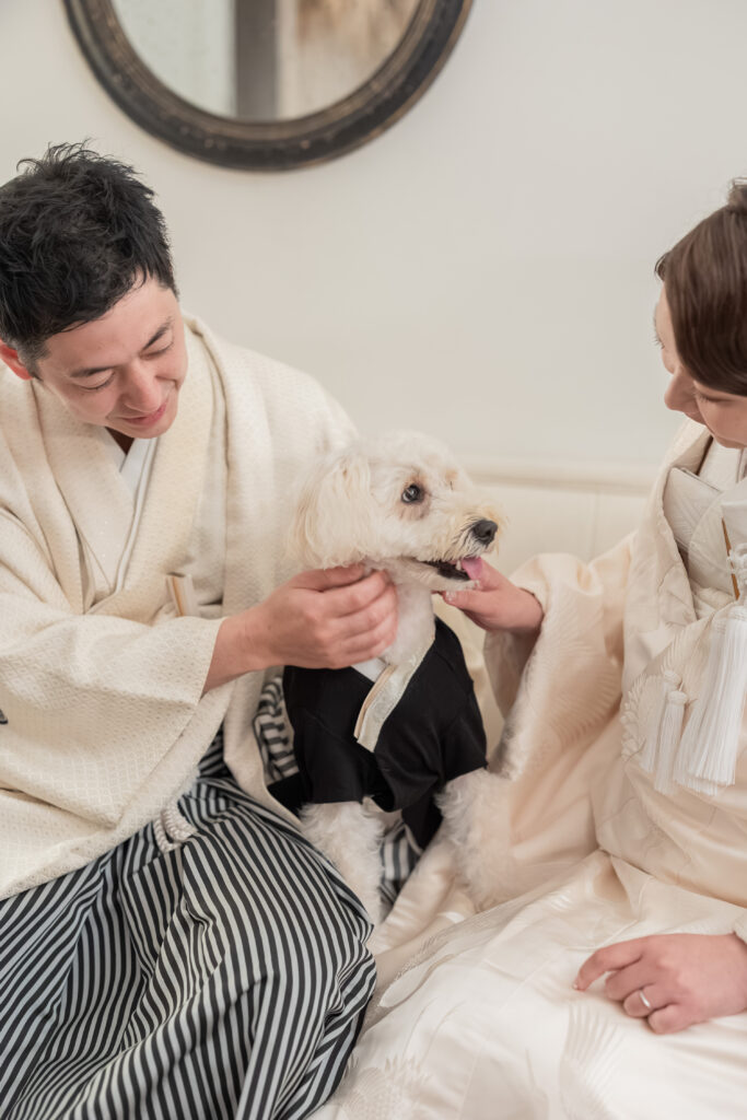 家族とわんこと和装W