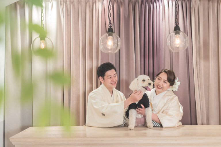 家族とわんこと和装W