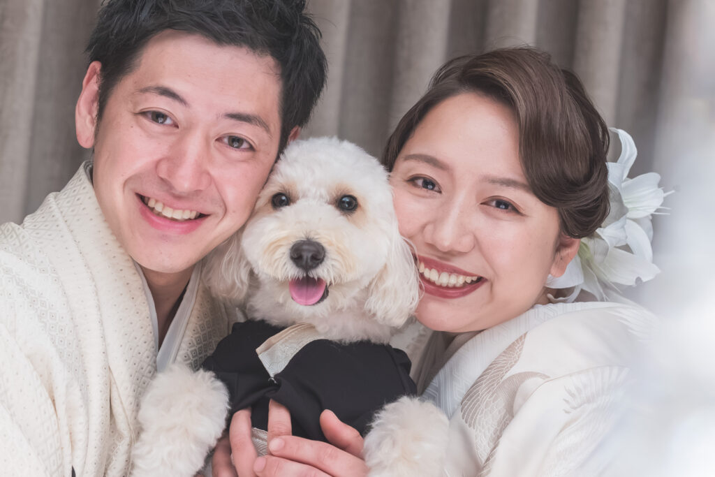 家族とわんこと和装W