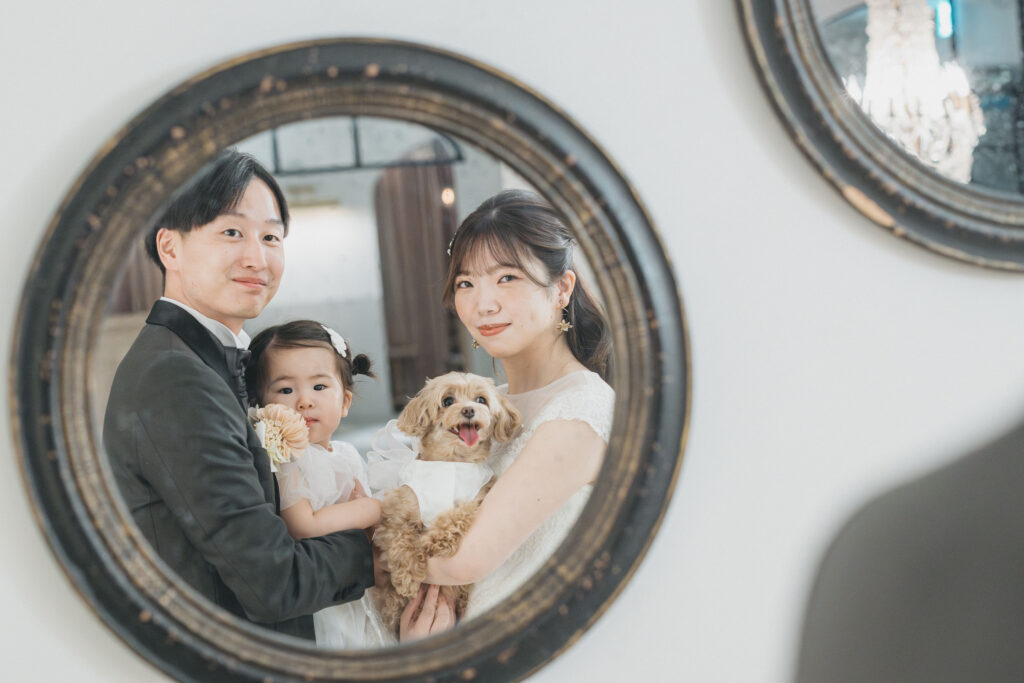 家族４人で残す、やさしくて可愛いフォトウエディング