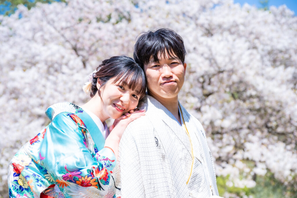 桜の時期ならではのロケーション撮影
