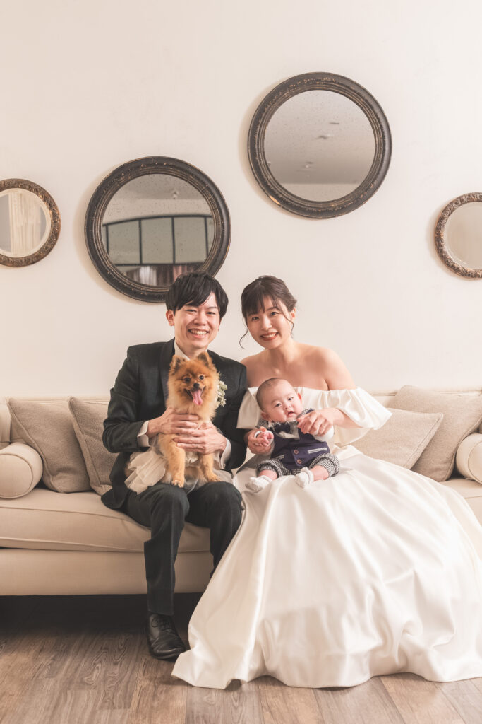 「わんことお子様と一緒に♡家族みんなで楽しむフォトウエディング」