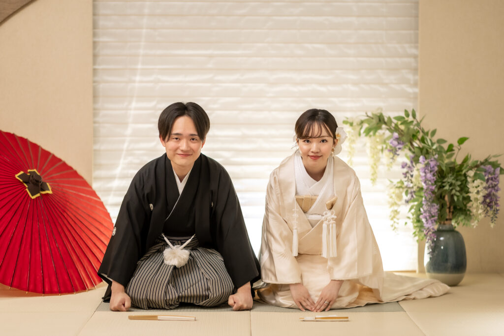 おふたりらしい笑顔と、家族と過ごす和装フォト